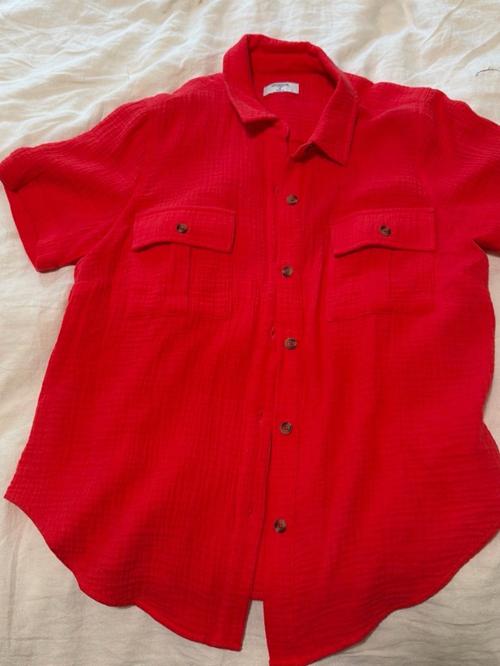 UNTUCKit Red Short-Sleeve Button-Down Shirt